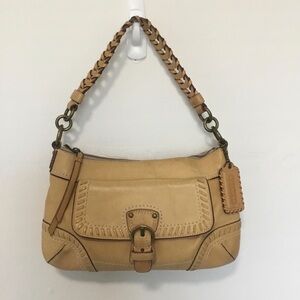 COACH Poppy Whipstitch, Tan Vachetta Leather Bag / Purse, # 19012